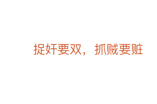 捉奸要雙,抓賊要贓
